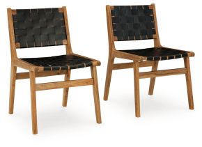 Signature Design by Ashley® D872-01 Fortmaine - Brown / Black - Dining Room Side Chair (Set of 2)