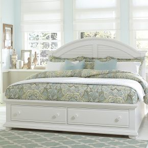 Liberty Furniture 607-BR-QSB Summer House - Queen Storage Bed - White