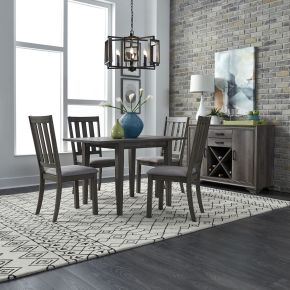 Liberty Furniture 686-CD-5DLS Tanners Creek - 5 Piece Drop Leaf Set - Dark Gray