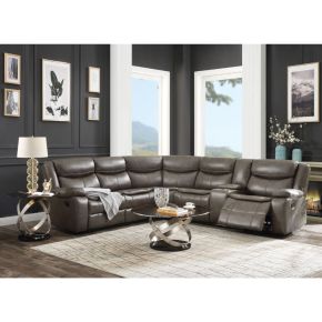 ACME 52540 Tavin - Sectional Sofa - Taupe Leather-Aire Match