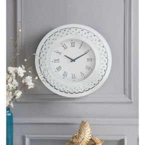 ACME 97045 Nysa - Wall Clock - Mirrored & Faux Crystals - 20"
