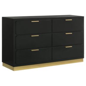 Coaster Fine Furniture 224783 Caraway - 6-Drawer Dresser - Black