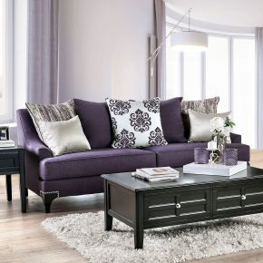 Furniture of America SM2208-SF Sisseton - Sofa - Purple