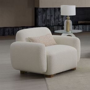 ACME LV04542 Darius - Chair With Pillow - Beige Boucle