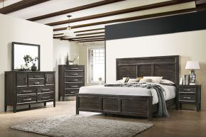 New Classic 00-677B-35N Andover - 5/0 Queen 5 Piece Bedroom Set (Bed, Dresser, Mirror, 2 Nightstands) - Nutmeg