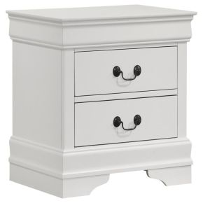 Coaster Fine Furniture 202442 Louis Philippe - 2-Drawer Nightstand Bedside Table - White