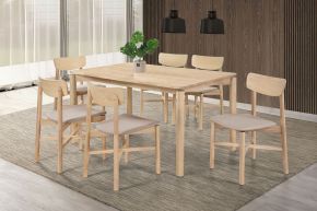 Coaster Fine Furniture 108551-S7 Parkridge - 7 Piece Wood Dining Set - White Washed