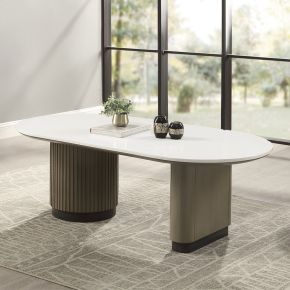 ACME LV06195 Clayten - Coffee Table - Engineered Top & Light Oak