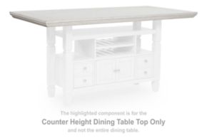 Signature Design by Ashley® D642-13T Robbinsdale - Rectangular Dining Counter Table Top - Antique White