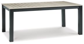 Signature Design by Ashley® P384-625 Mount Valley - Black / Driftwood - Rect Dining Table W/Umb Opt