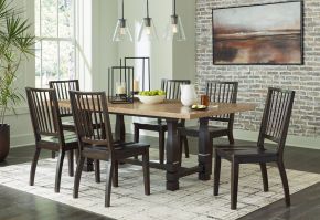 Signature Design by Ashley® D753/25/01(3) Charterton - Two-tone Brown - 7 Pc. - Rectangular Dining Table, 6 Side Chairs