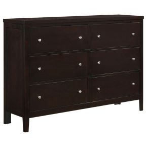 CoasterEveryday 202093 Carlton - 6-Drawer Dresser - Cappuccino