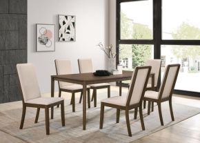 CoasterEveryday 109841-S7 Wethersfield - 7 Piece Rectangular Dining Table Set - Walnut