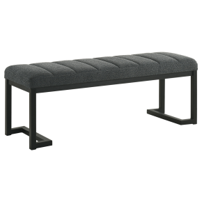 Coaster Fine Furniture 907516 Mesa - Boucle Upholstered Tufted Accent Bench - Charcoal