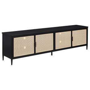 Coaster Fine Furniture 710035 Amherst - 78" 4-Door Metal TV Stand Media Console - Black