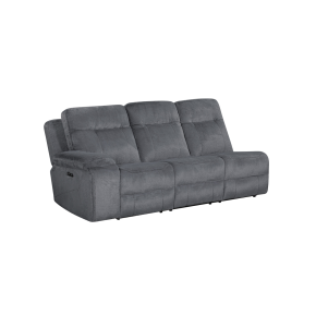 New Classic U5427-L30P2-GRY Teddy - LAF Sofa With Power Headrest & Footrest - Gray