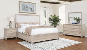Coaster Fine Furniture 215921KW-S4 Pembroke - 4 Piece California King Bedroom Set - Washed Oak
