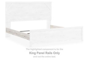 Signature Design by Ashley® B1190-97 Gerridan - King Panel Rails - White / Gray
