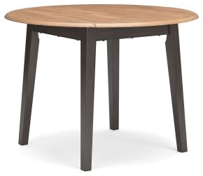 Ashley Furniture D396-15 Gesthaven - Round Dining Room Drop Leaf Table - Natural / Brown
