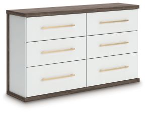 Ashley Furniture PCB1108-31 Kendanport - Six Drawer Dresser - Brown / White