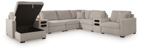 Benchcraft® 68605S79 Benchcraft® 68605S79 ModMax Luxe - 8-Piece Sectional With LAF Corner Chaise With Storage And Audio Consoles - Flint