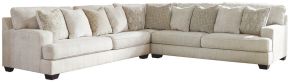 Signature Design by Ashley® 19604/66/77/67 Rawcliffe - Left Arm Facing Sofa 3 Pc Sectional - Parchment