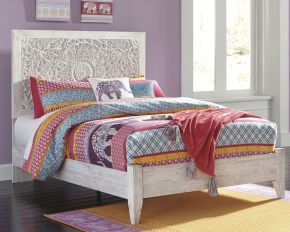 Signature Design by Ashley® B181/87/84 Paxberry - White Wash - Full Panel Bed