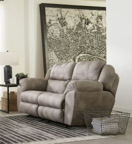 Catnapper 7624526-1455/19-1456/19 Flynn - Power Lay Flat Rocking Loveseat With Power Adjustable Headrest & Lumbar And Dual Heat & Massage - Fig