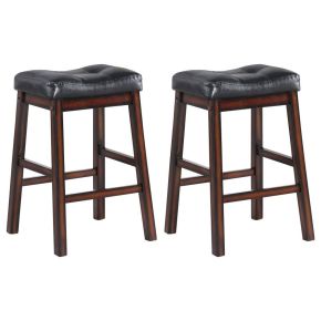 CoasterEveryday 120519 Donald - Upholstered Counter Stool (Set of 2) - Cappuccino