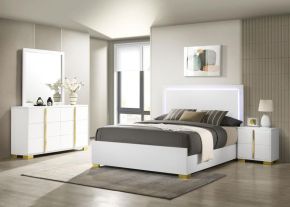 Coaster Fine Furniture 222931Q-S4 Marceline - 4 Piece Queen Bedroom Set - White