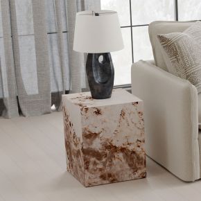 ACME LV03936 Fultan - End Table - Engineered Stone Finish