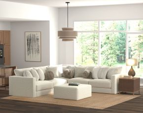 Jackson 2235/36/31/59/37/12-16 Ritzy - 5 Piece Modular Sectional And 1 Included Cocktail Ottoman - Bone