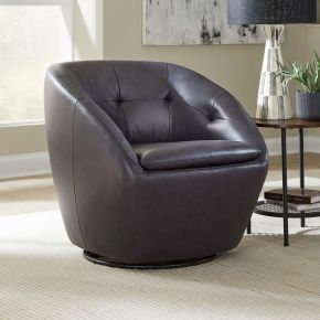 Liberty Furniture 745SL-ACH15 Dawson - Swivel Accent Chair - Carmel Slate