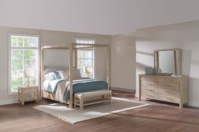 Coaster Fine Furniture 222520KE-S4 Solano - 4-Piece Canopy Eastern King Bedroom Set - Weathered Mango