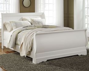 Signature Design by Ashley® B129/77/74/98 Anarasia - Queen Sleigh Bed - White