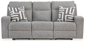 Signature Design by Ashley® 9050315 Biscoe - Power Reclining Sofa With Adj Headrest - Pewter