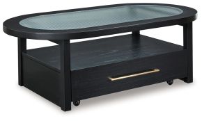 Signature Design by Ashley® T786-0 Winbardi - Black - Oval Cocktail Table