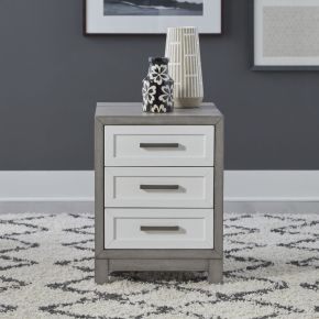 Liberty Furniture 499-OT1021 Palmetto Heights - 3 Drawer Chair Side Table - White
