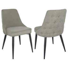 CoasterEveryday 106044 Cosmo - Upholstered Dining Side Chair (Set of 2) - Light Gray