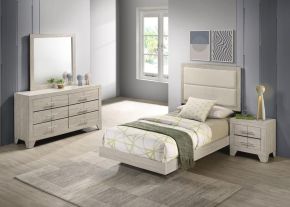 Coaster Fine Furniture 225061T-S4 Trenton - 4 Piece Twin Bedroom Set - Rustic Cream