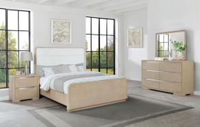 Coaster Fine Furniture 225081KE-S4 Ladera - 4 Piece Eastern King Bedroom Set - Light Elm