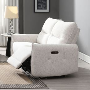 ACME LV04781 Lalisa - Power Motion Loveseat With USB Port - Cream Chenille