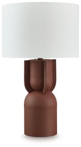 Signature Design by Ashley® L207534 Rowandale - Metal Table Lamp - Brick Red