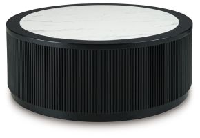 Ashley Furniture T650-8 Grayman - Round Cocktail Table - Black