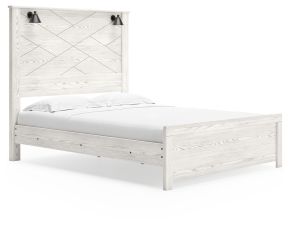 Signature Design by Ashley® B1190/57/54/98 Gerridan - White - Queen Panel Bed With Sconces