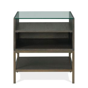 Riverside Furniture 92809 Hyde - Rectangular Side Table - Dark Brown