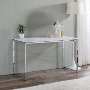 ACME 93190 ACME 93190 Tennos - Writing Desk (Same Ac00903) - White & Chrome