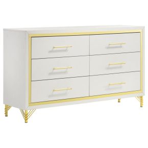 Coaster Fine Furniture 224733 Lucia - 6-Drawer Dresser - White