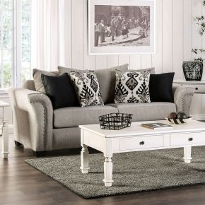 Furniture of America SM6440-SF Belsize - Sofa - Silver