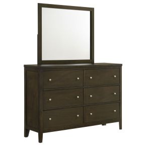 Coaster Fine Furniture 224423M Wilkes - 6-Drawer Dresser And Mirror - Dark Cocoa